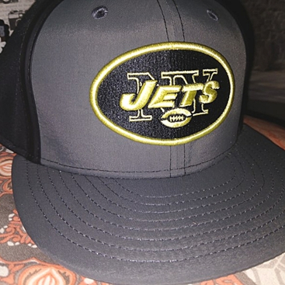 Gray and Black Cap
